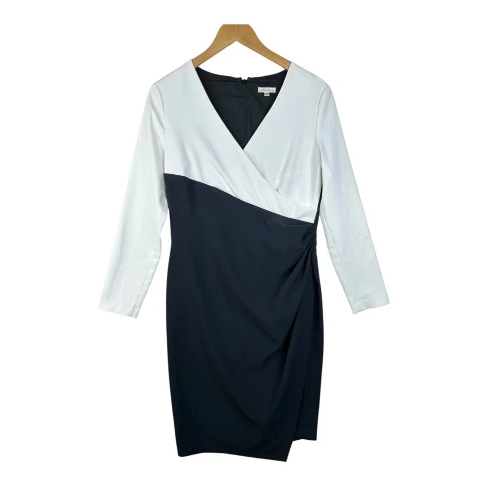 Shoshanna Womens Black and White Wrap Dress size 10